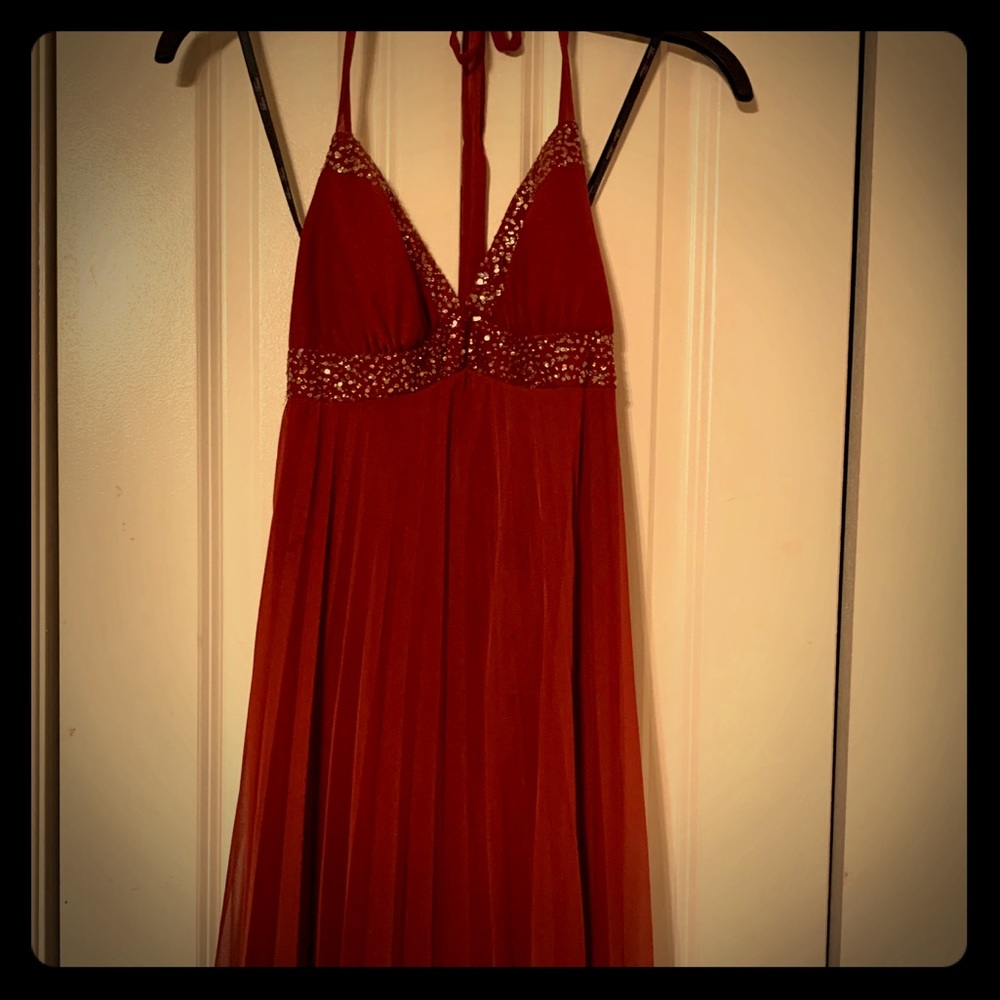 Vintage Orange Fit and Flare Dress